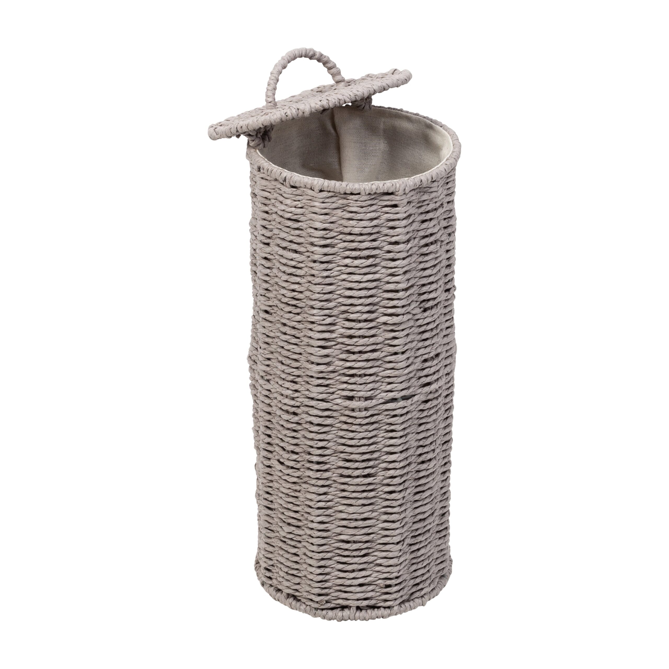 gray twisted paper rope 7 piece storage basket set gray twisted paper rope 7 piece storage basket set