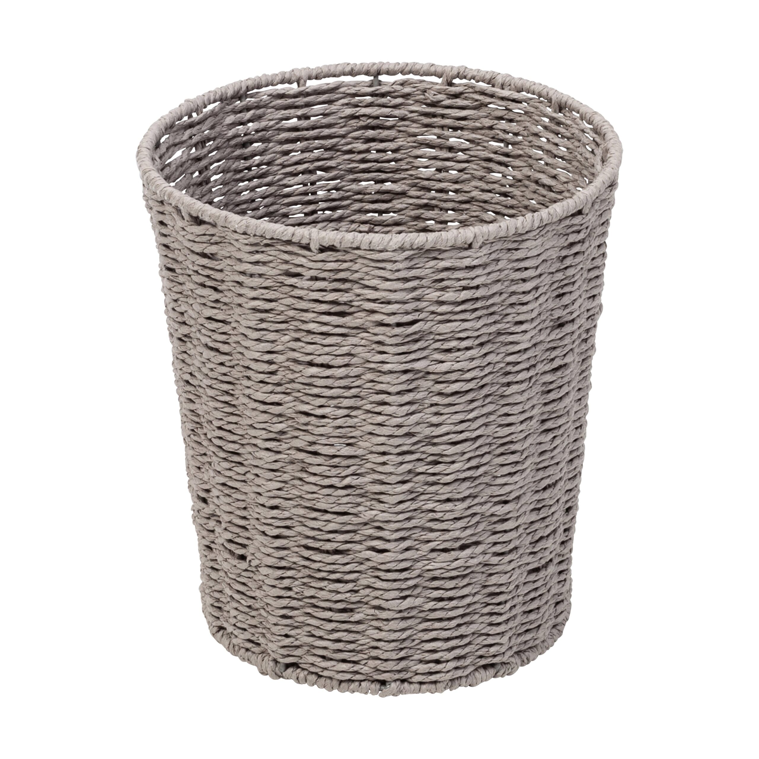 gray twisted paper rope 7 piece storage basket set gray twisted paper rope 7 piece storage basket set