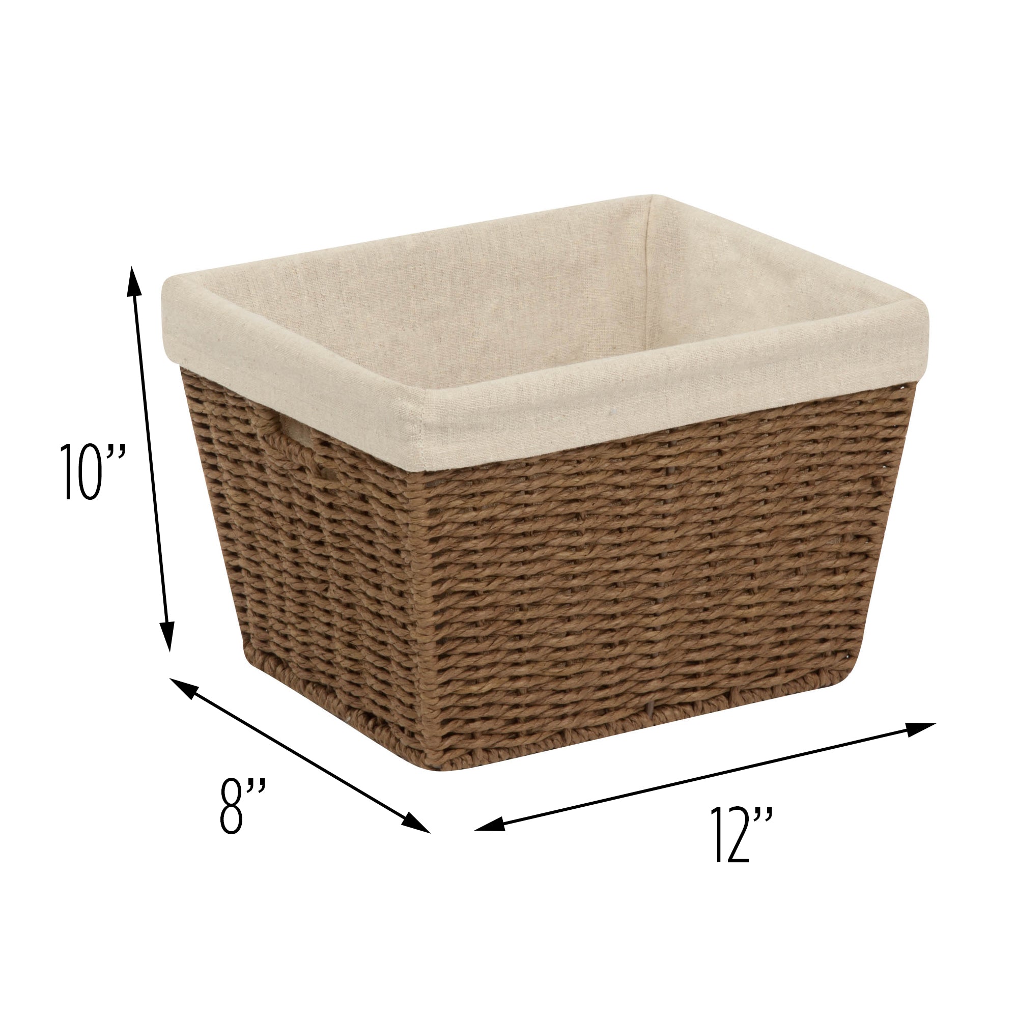 brown paper rope medium storage basket with liner brown paper rope medium storage basket with liner