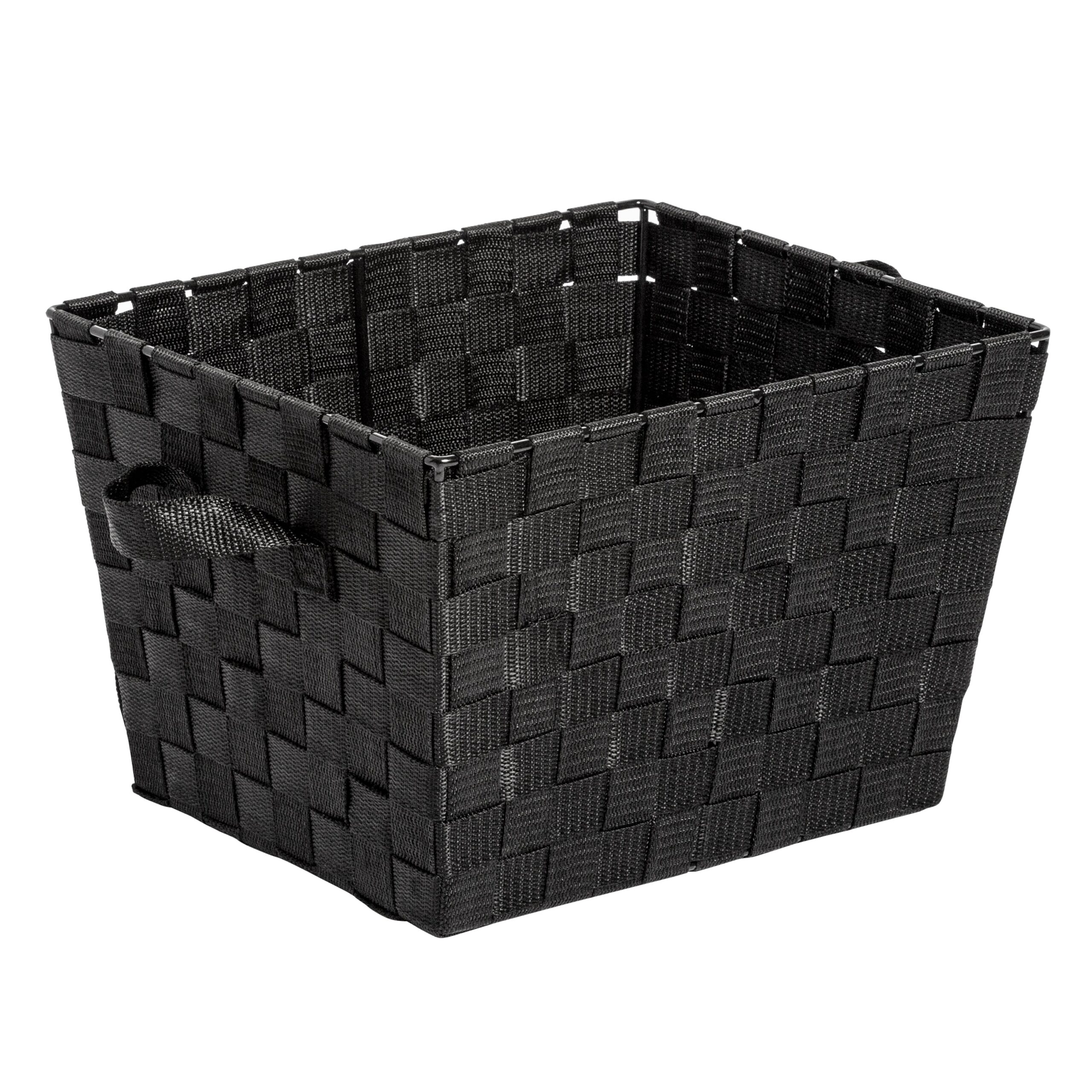 black woven storage bins with handles (2 pack) black woven storage bins with handles (2 pack)