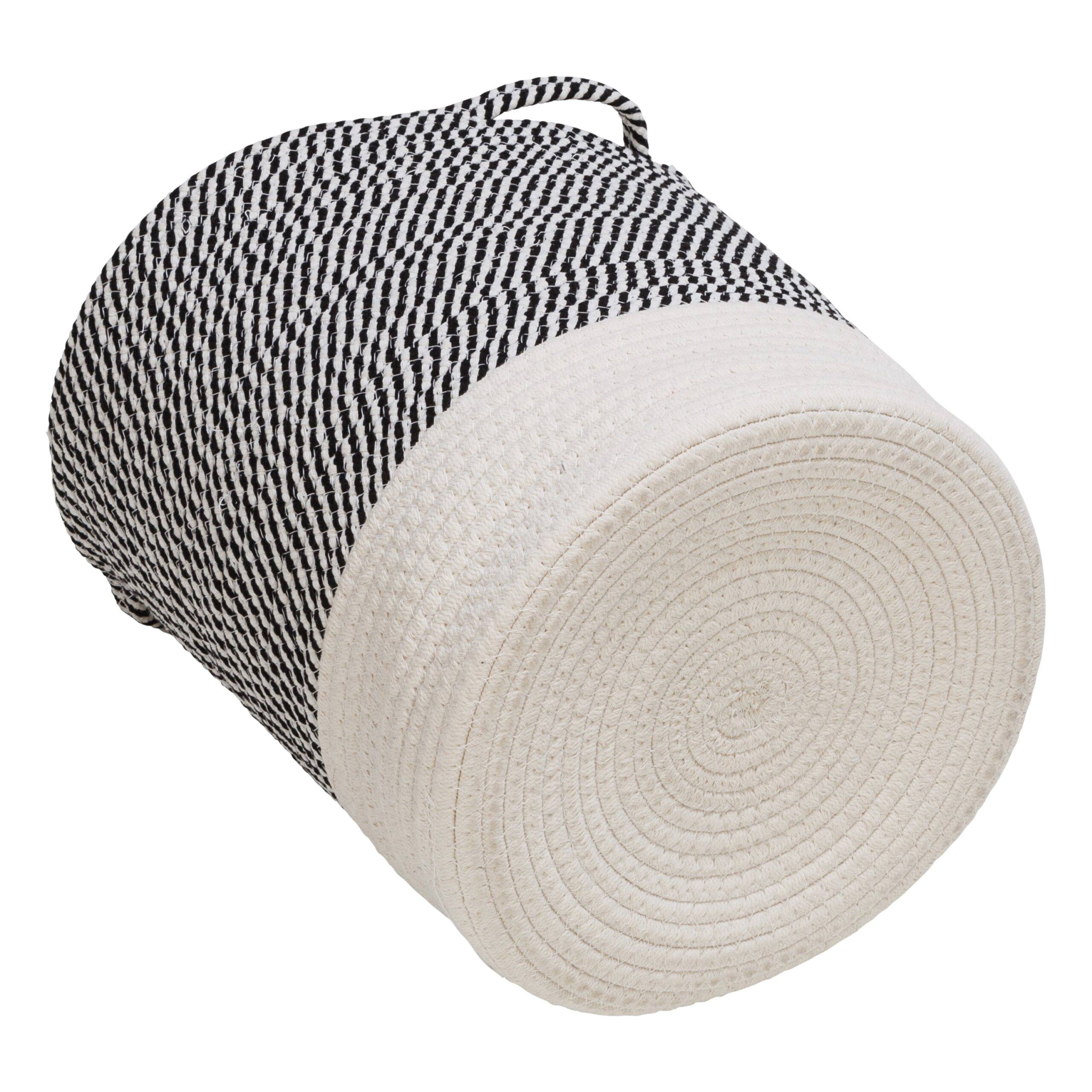 gray/white cotton rope nesting baskets (set of 3) gray/white cotton rope nesting baskets (set of 3)