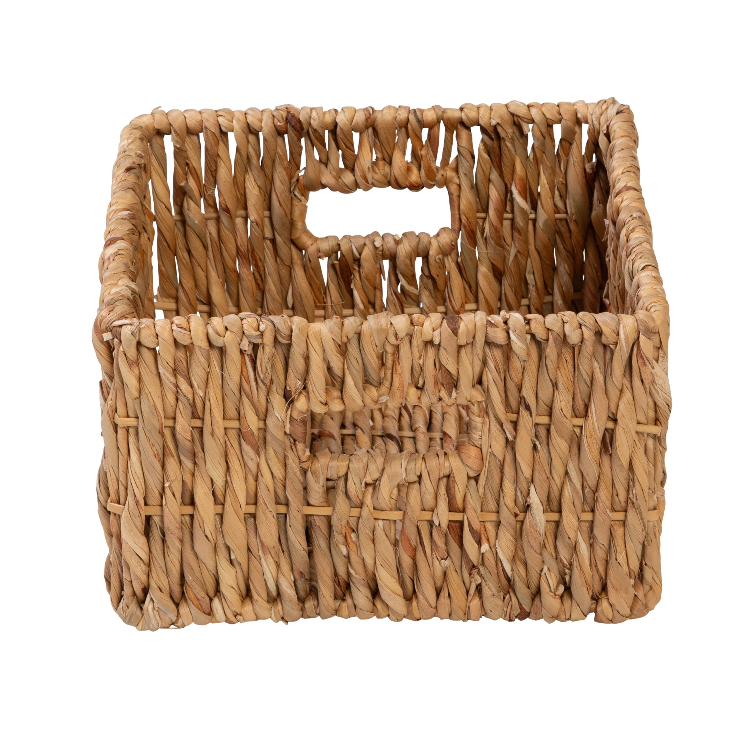 natural wicker square nested baskets with handles (set of 3) natural wicker square nested baskets with handles (set of 3)