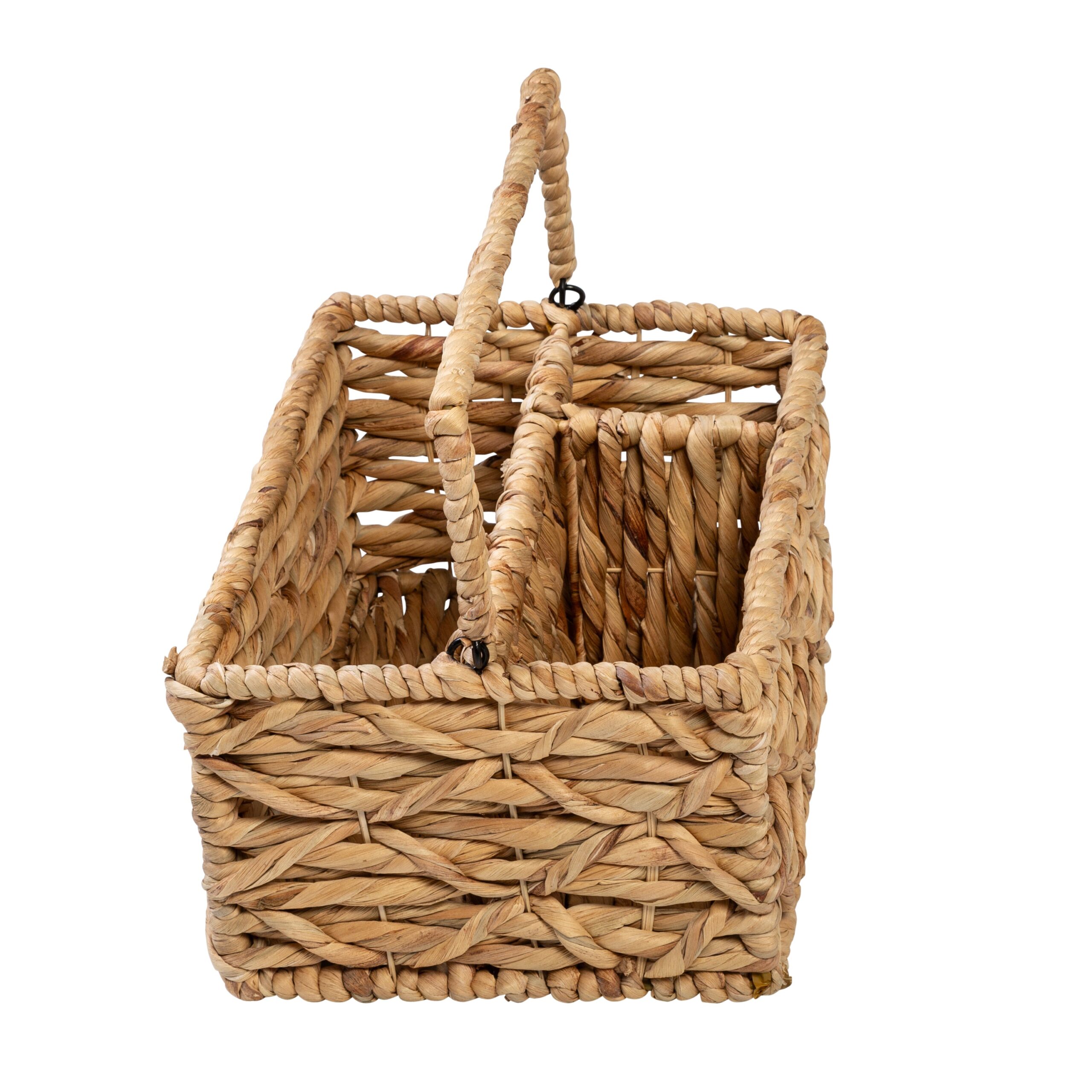 natural wicker multi use 3 compartment basket caddy with handle natural wicker multi use 3 compartment basket caddy with handle