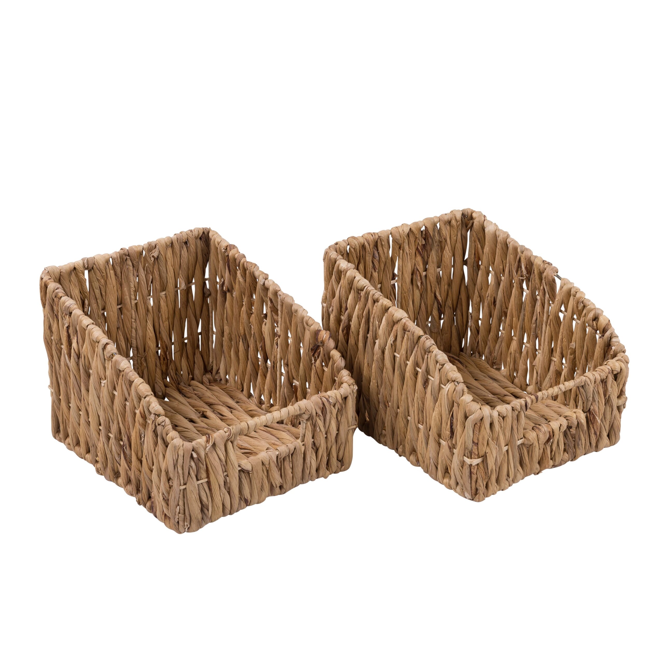 natural wicker open storage baskets (set of 2) natural wicker open storage baskets (set of 2)