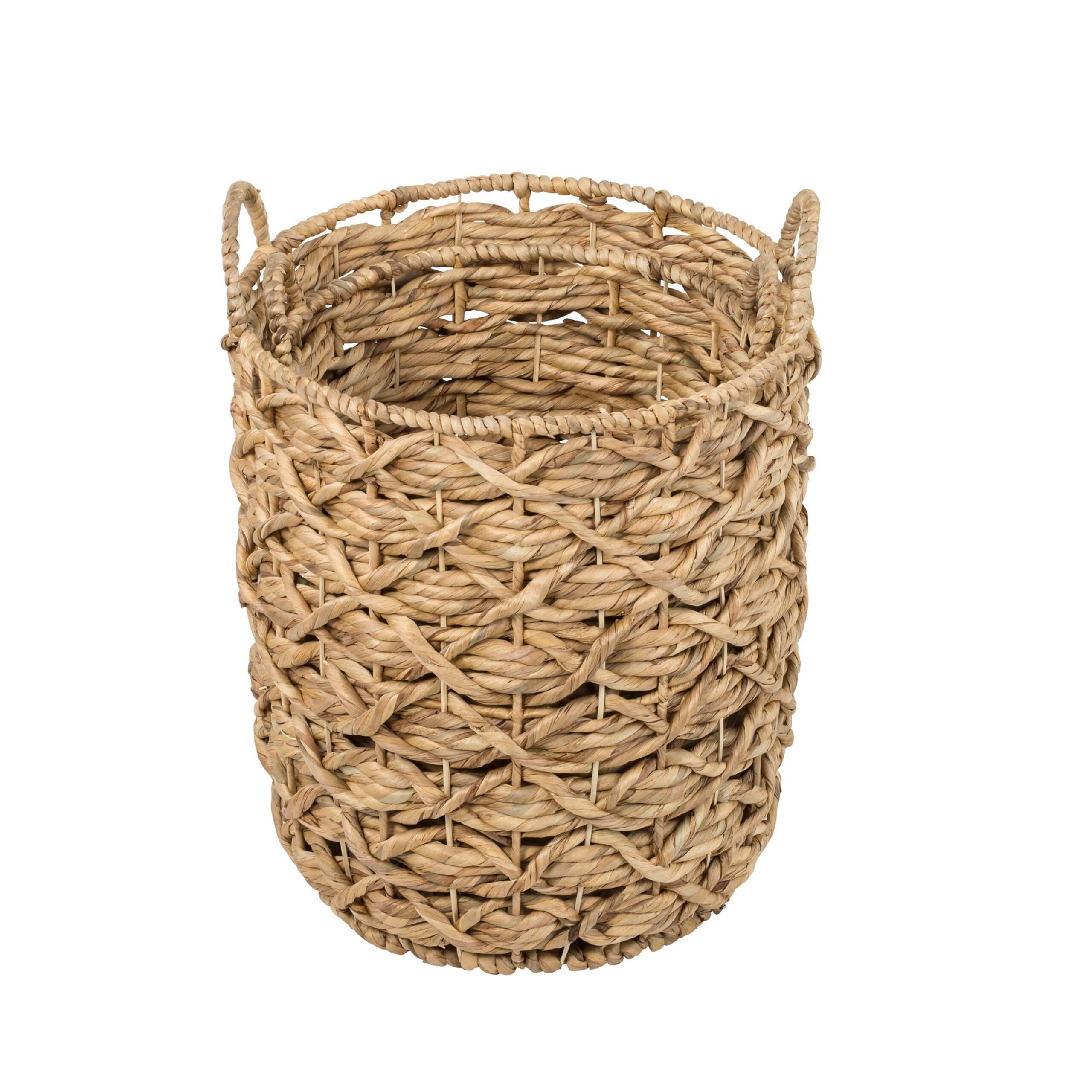 natural round decorative wicker baskets with handles (set of 2) natural round decorative wicker baskets with handles (set of 2)